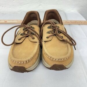 Rugged Shark Brown Tan‎ Leather Boat Shoes Men Size 8 M